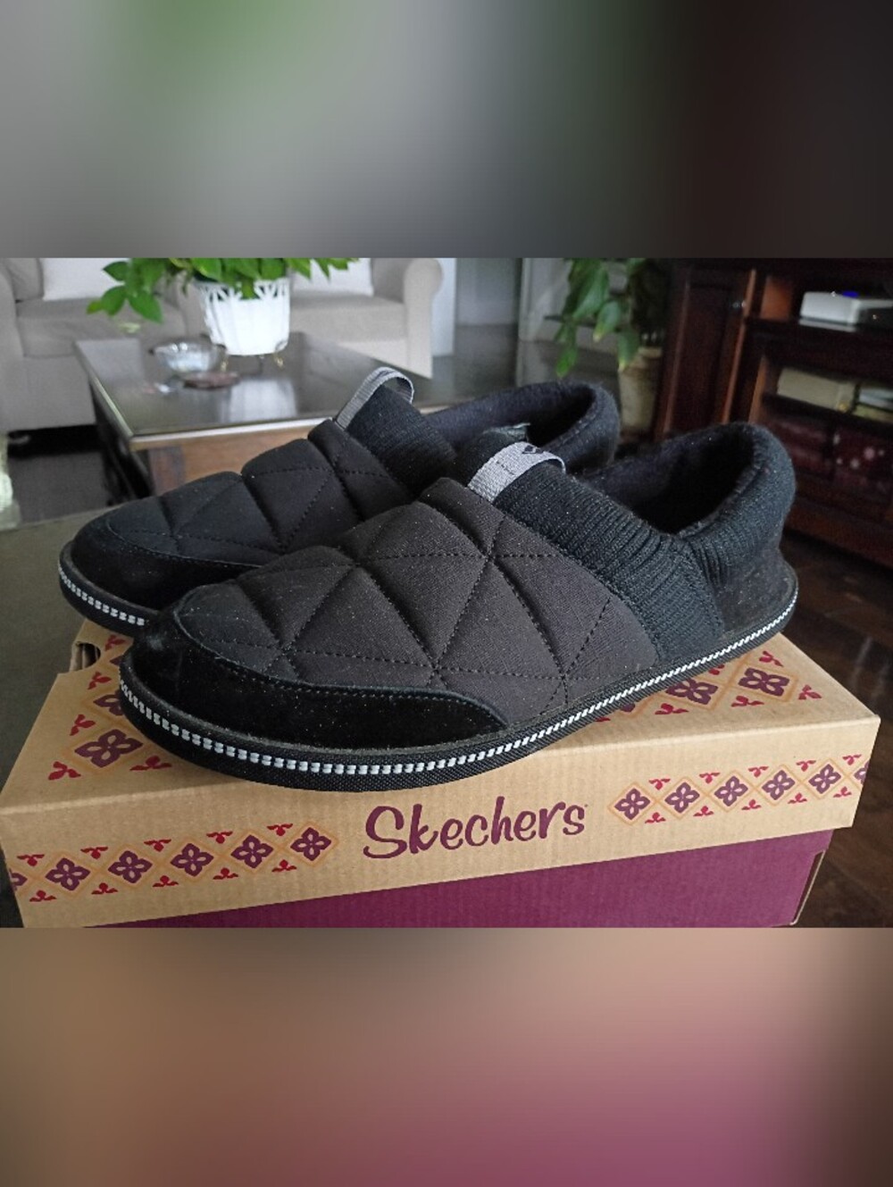 SKETCHERS Cozy Campfire Camp Nap Women's Slip On Shoes Black 9.5